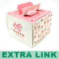 diseño de empaquetado del color rosado de encargo taza del estallido de la torta de la taza de papel del cumpleaños